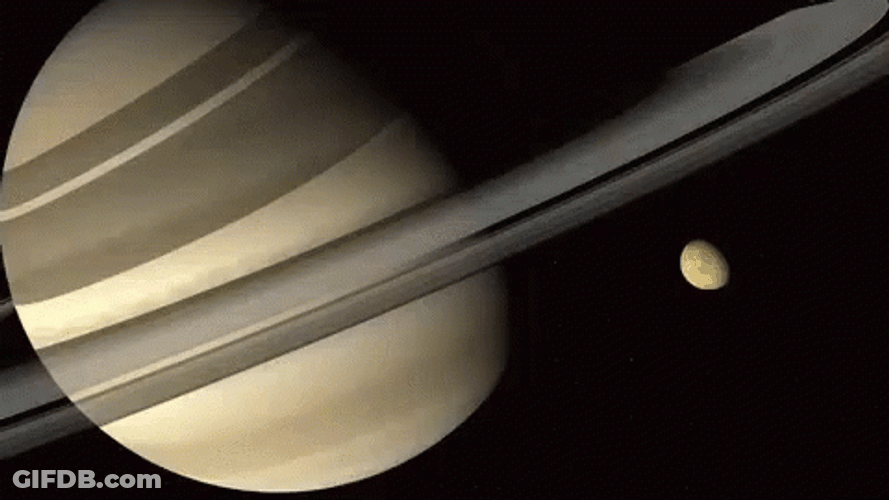 Saturn And Its Rings GIF