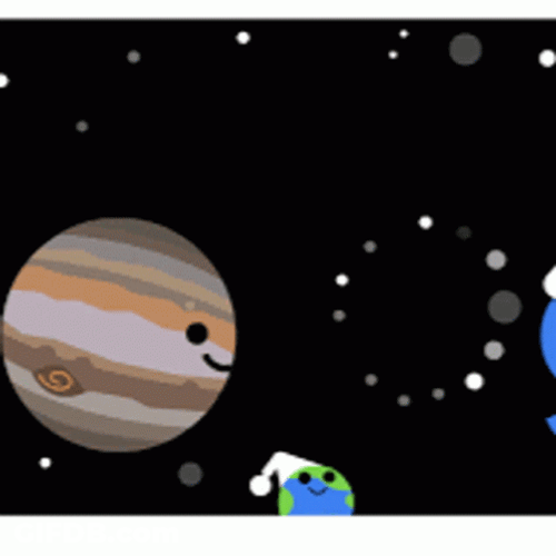 Saturn And Jupiter High Five GIF