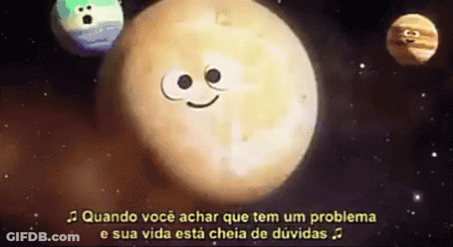 Saturn And Nearby Planets GIF