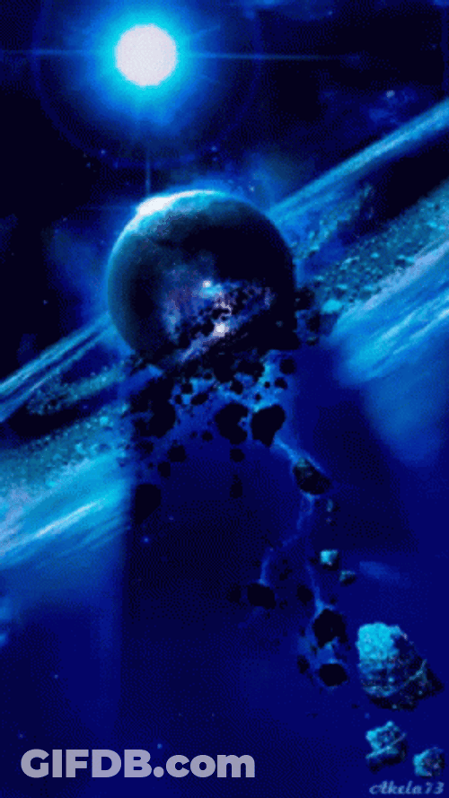 Saturn Divine Space Art GIF