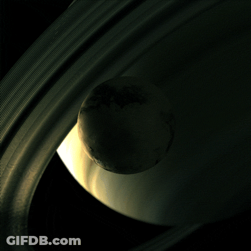 Saturn Slowly Losing Light GIF