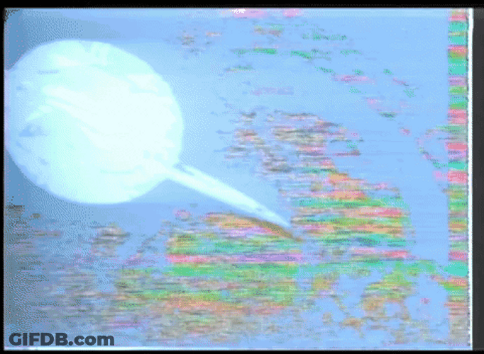 Saturn Space Old Film Aesthetic GIF