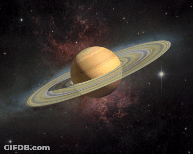 Saturn With Boomerang Animation GIF