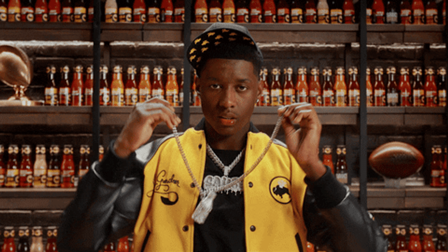 Sauce Gardner Putting Necklace Around His Neck GIF