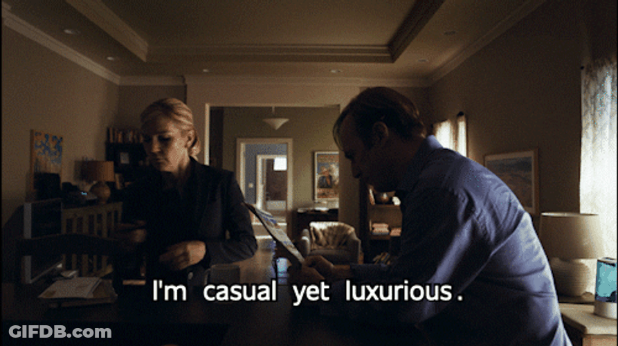 Saul Goodman Kim Wexler I'm Casual Yet Luxurious GIF