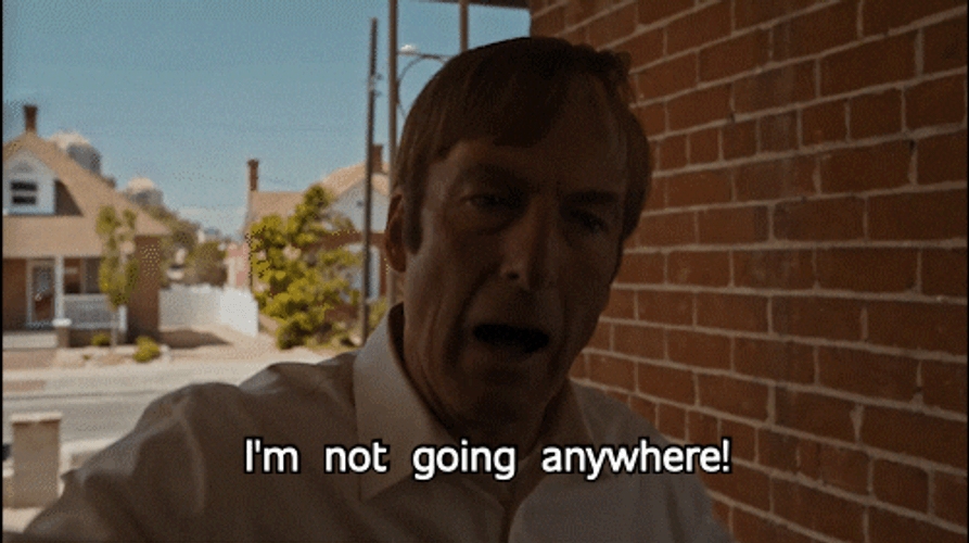 Saul Goodman Knocking At Door Not Going Anywhere GIF