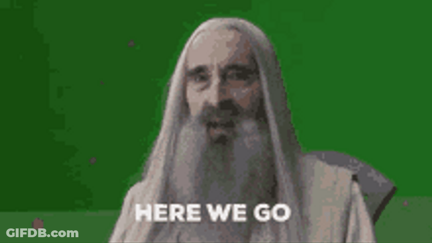 Sauron Acting On Green Screen And Here We Go GIF