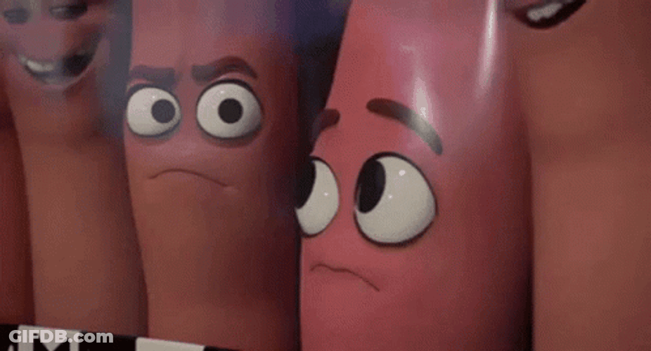 Sausage Party Barry Awkward Look GIF