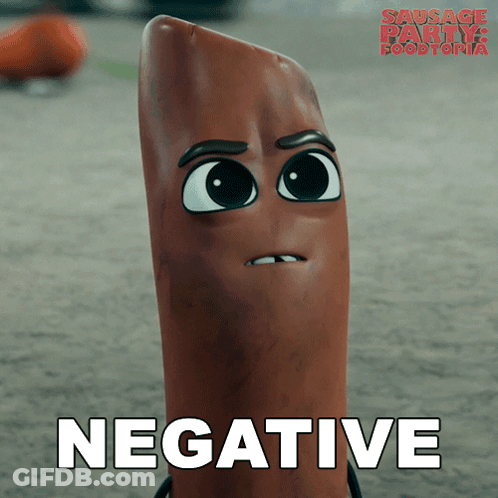 Sausage Party Saying Negative GIF