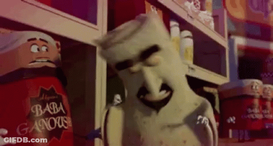 Sausage Party Shouting Kareem Abdul Lavash GIF