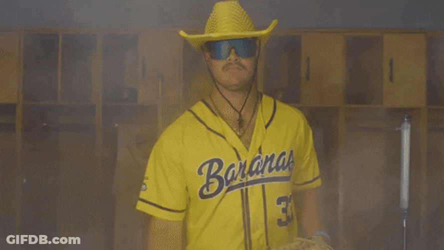 Savannah Bananas Player Holding Ball GIF