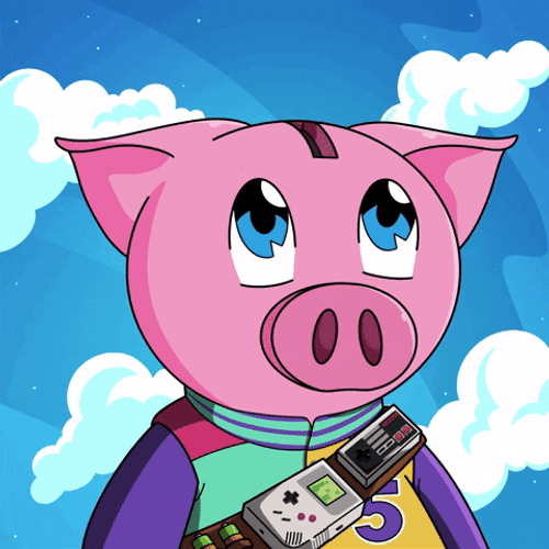 Save Money Piggy Bank Looking At Dropping Coin GIF