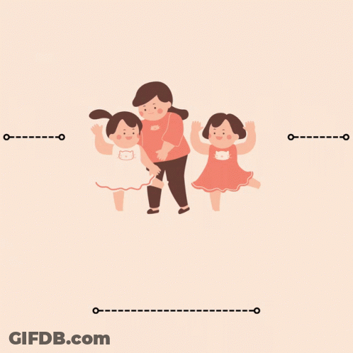 Save Soil Man And Girls Drawing GIF