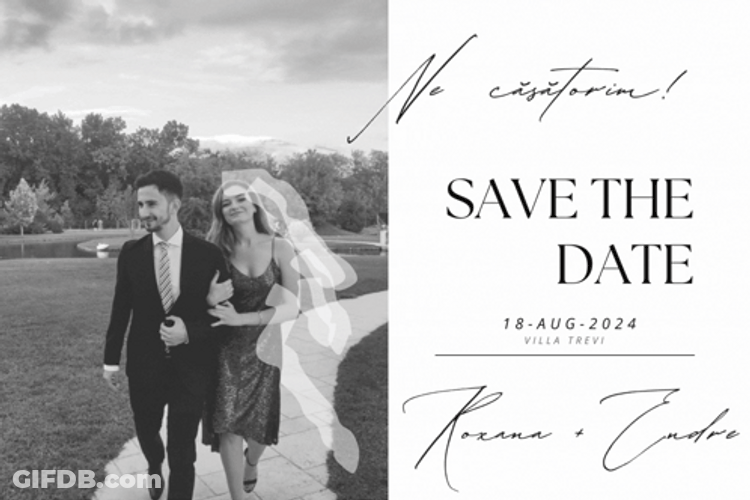 Save The Date For August Wedding GIF