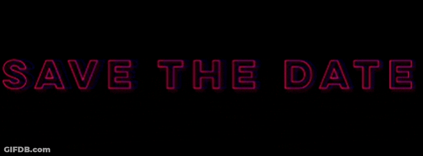 Save The Date Pink Poster GIF