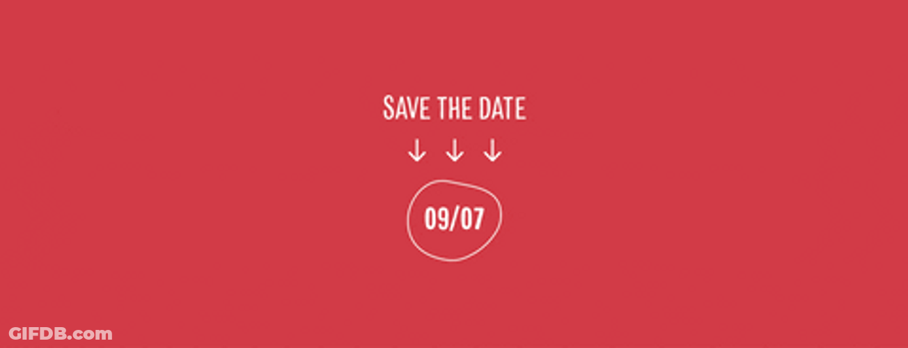 Save The Date Pointing Given Date GIF