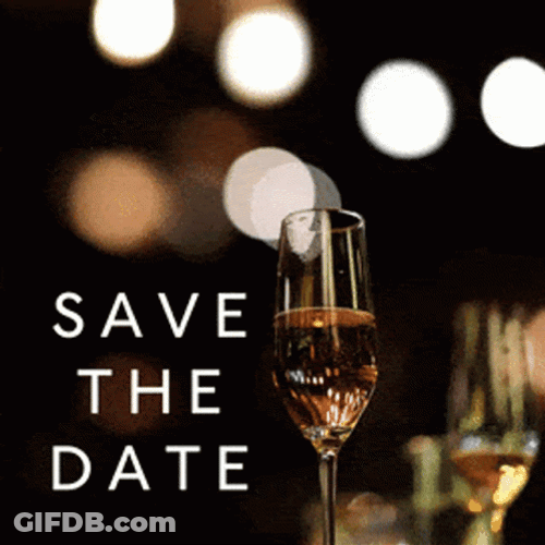 Save The Date Shining Glass GIF