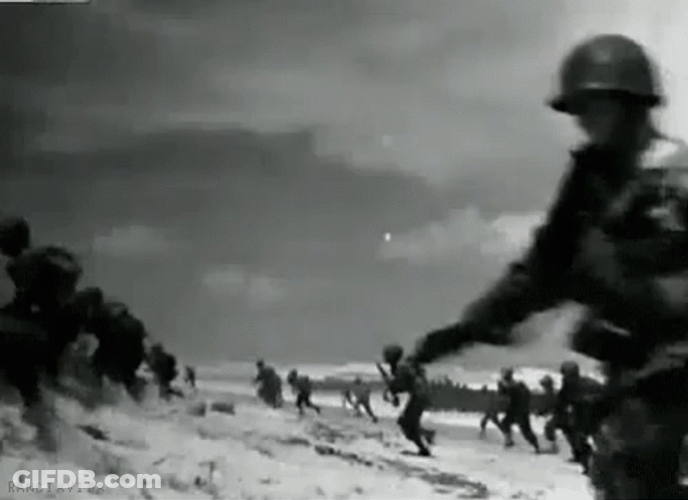 Saving Private Ryan Running Troops GIF