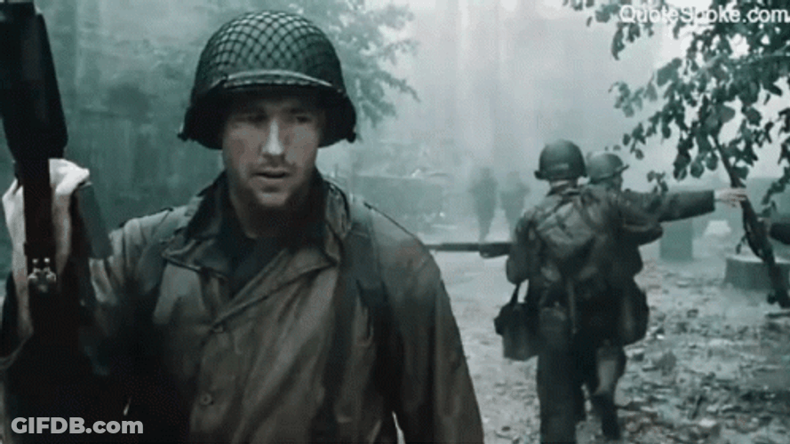 Saving Private Ryan Under The Rain GIF