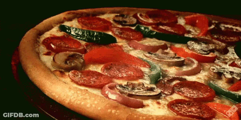 Savory Spinning Pizza GIF