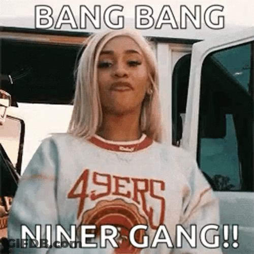 Saweetie Bangs Niners Gang GIF