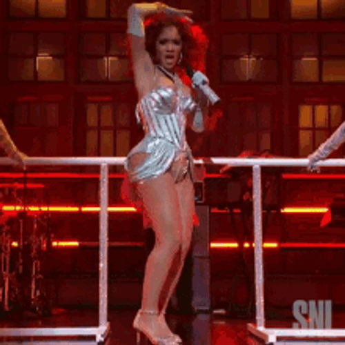 Saweetie Saturday Night Live Kick GIF
