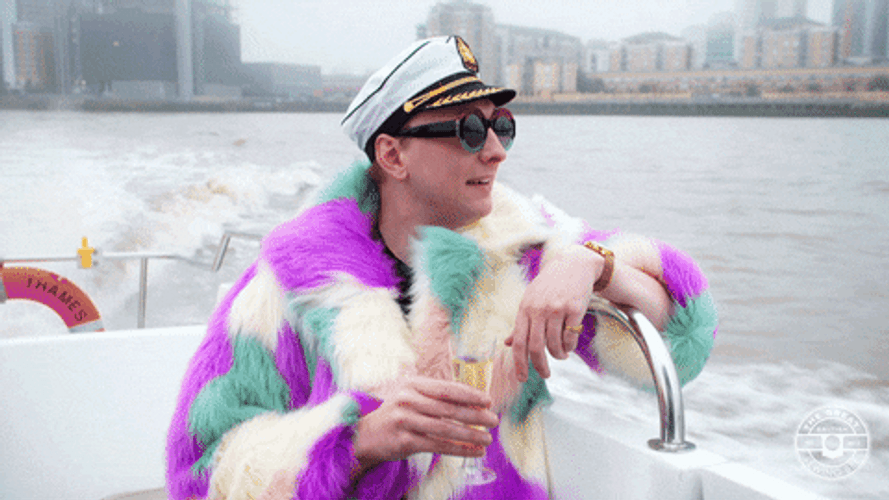 Saying Hi While Sailing GIF