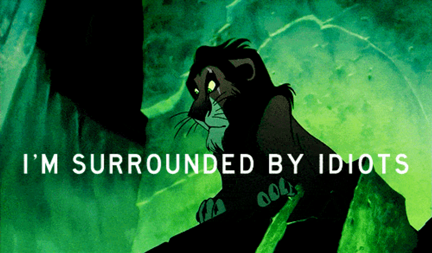 Scar From Lion King Disappointed With His Family GIF