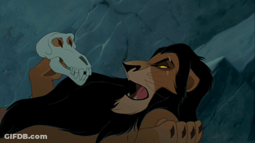 Scar From Lion King Sitting On Rock Scar Saturday GIF