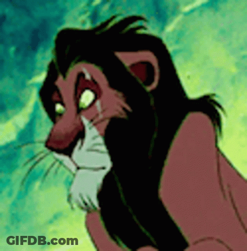 Scar From Lion King With Beard And White Paw GIF