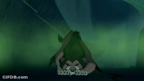 Scar From The Lion King Is Shown In A Cartoon GIF