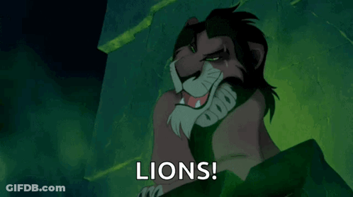 Scar Lion King Smiling With Lions GIF