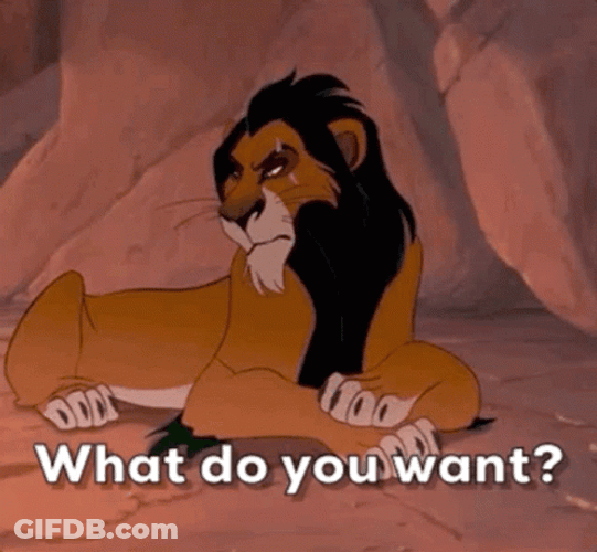 Scar Rolling Eye What Do You Want GIF