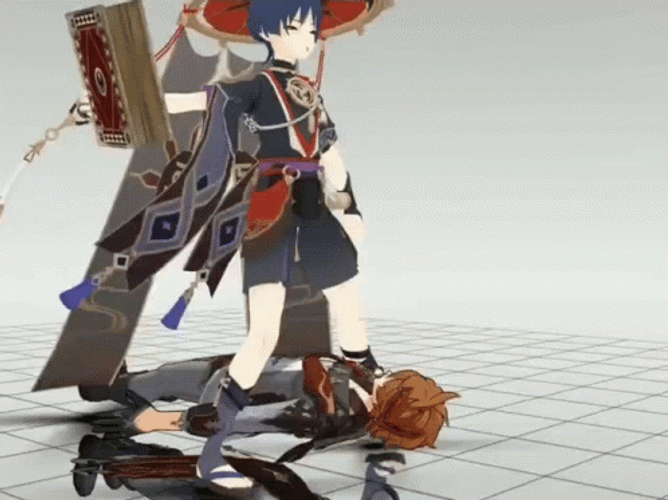 Scaramouche Genshin Impact Fighting GIF