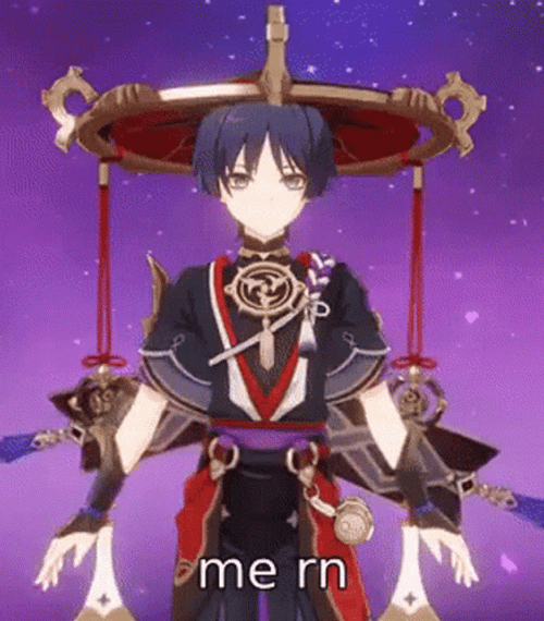 Scaramouche Genshin Impact Peace GIF