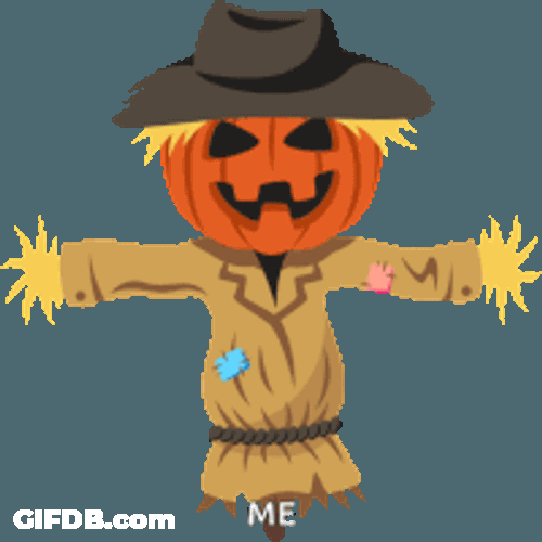 Scarecrow Halloween Party Sticker GIF