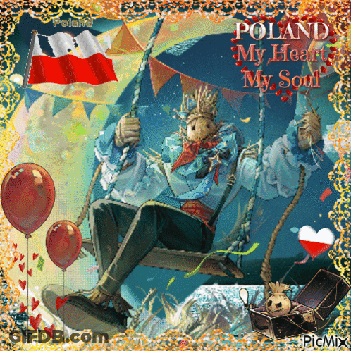 Scarecrow On Swing Poland My Heart My Soul GIF