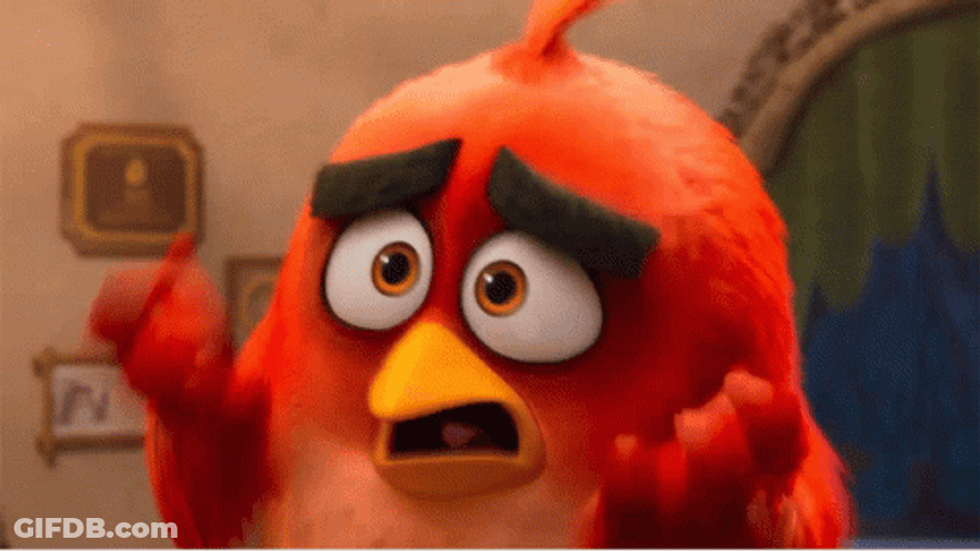 Scared Angry Bird Red GIF