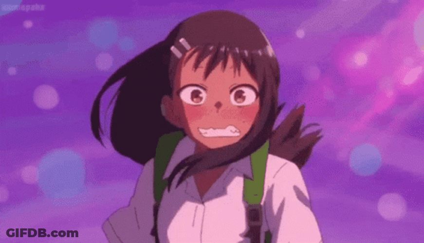 Scared Anime Running Hayase GIF