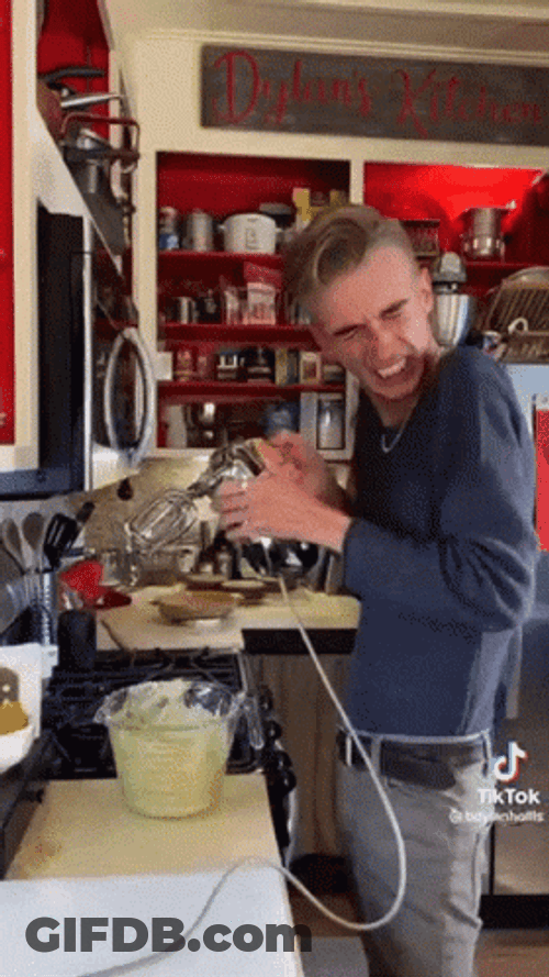 Scared Baking GIF