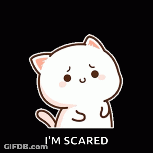 Scared Cartoon Cat GIF