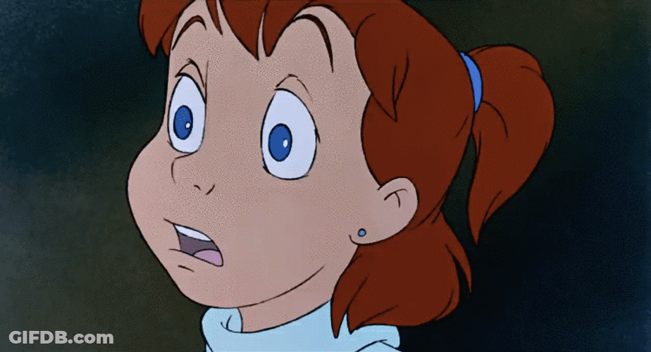 Scared Cartoon Girl Reaction GIF