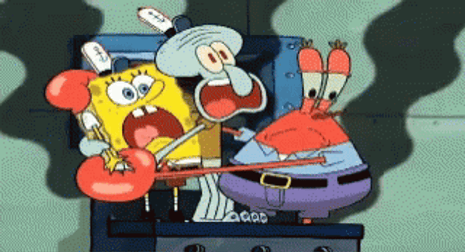 Scared Cartoon SpongeBob SquarePants GIF
