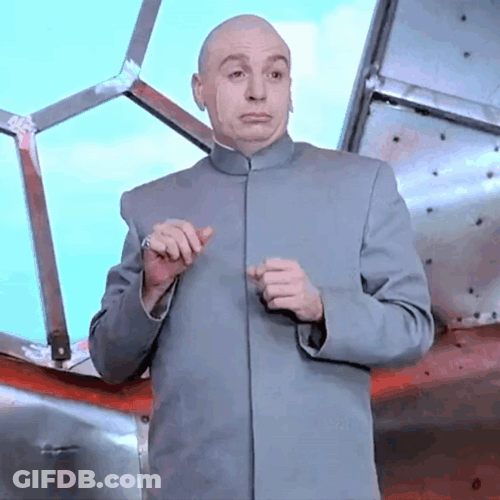 Scared Dr Evil One Million Dollars GIF