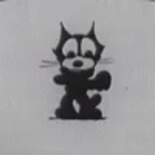 Scared Felix The Cat GIF