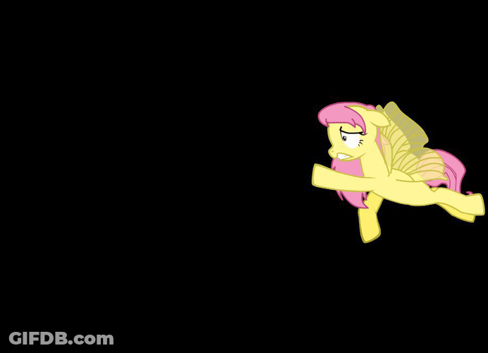 Scared Flying Pony GIF