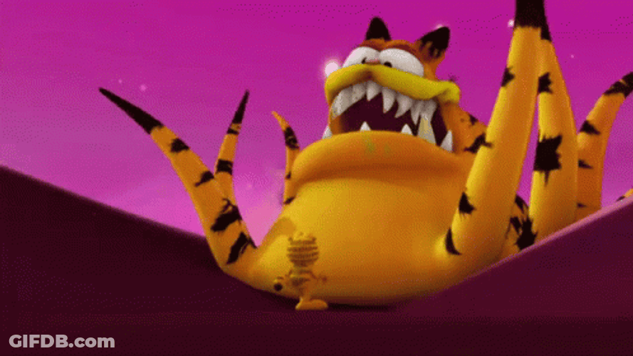 Scared Garfield GIF