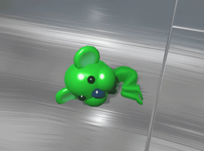 Scared Green Koala GIF