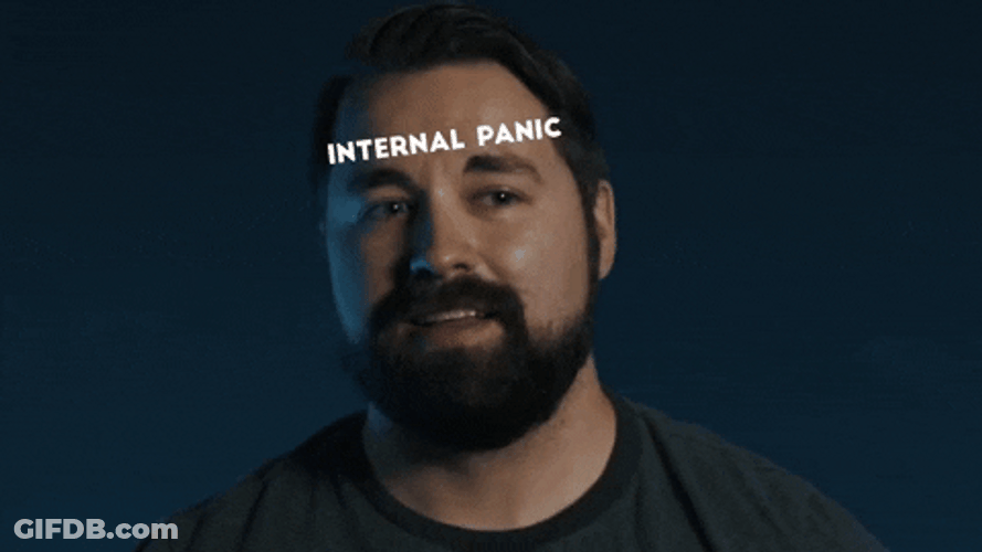 Scared Guy Internal Panicking GIF