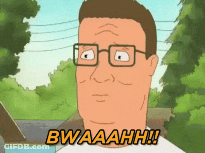 Scared Hank Hill GIF